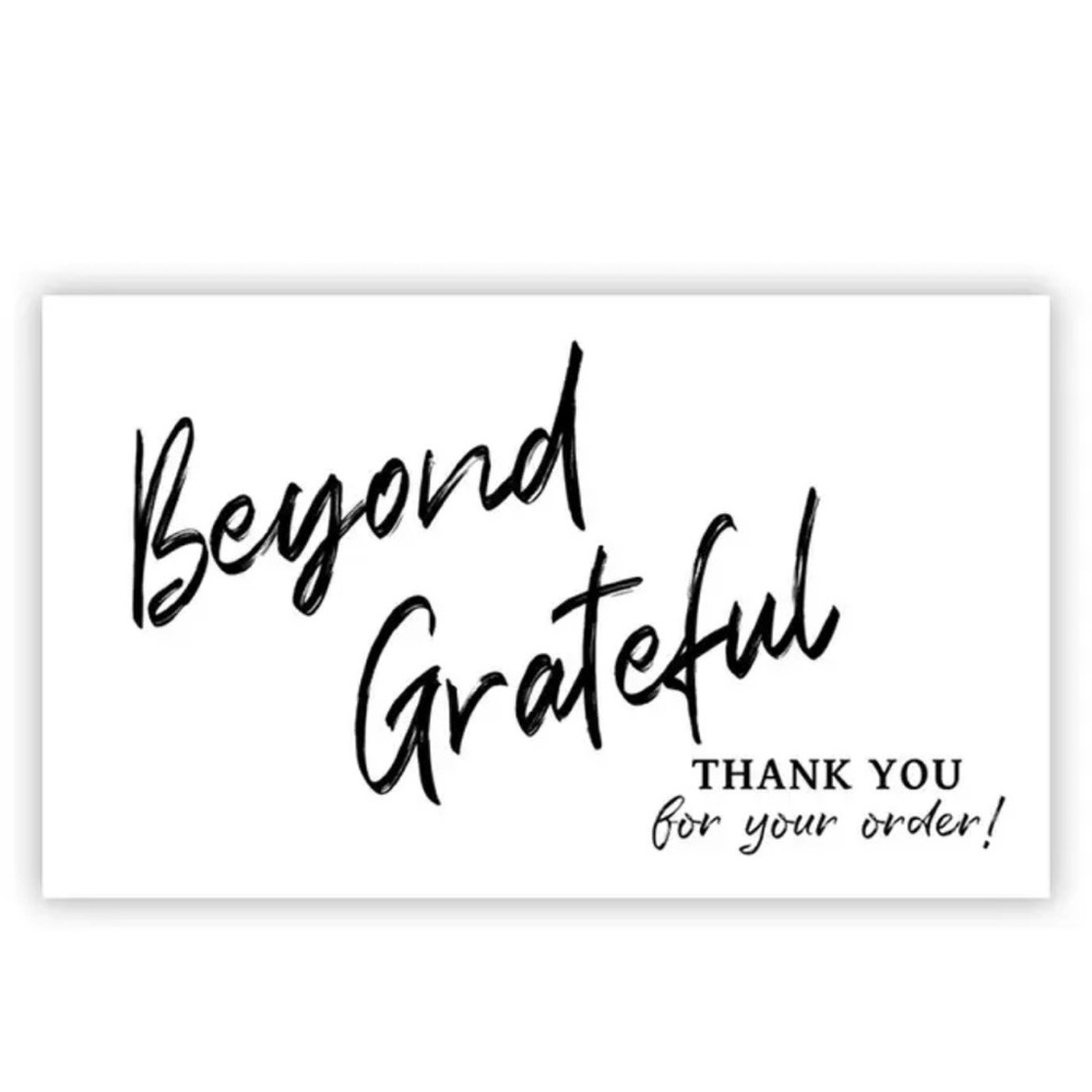 Elegant Black and White Thank You Cards, NEW, 50 pcs.